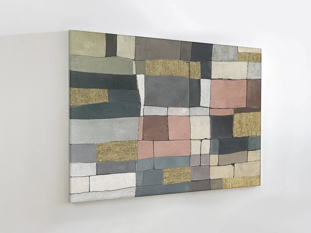 Tablou Abstract pe Panza Multicolor L120xH160cm Zonas