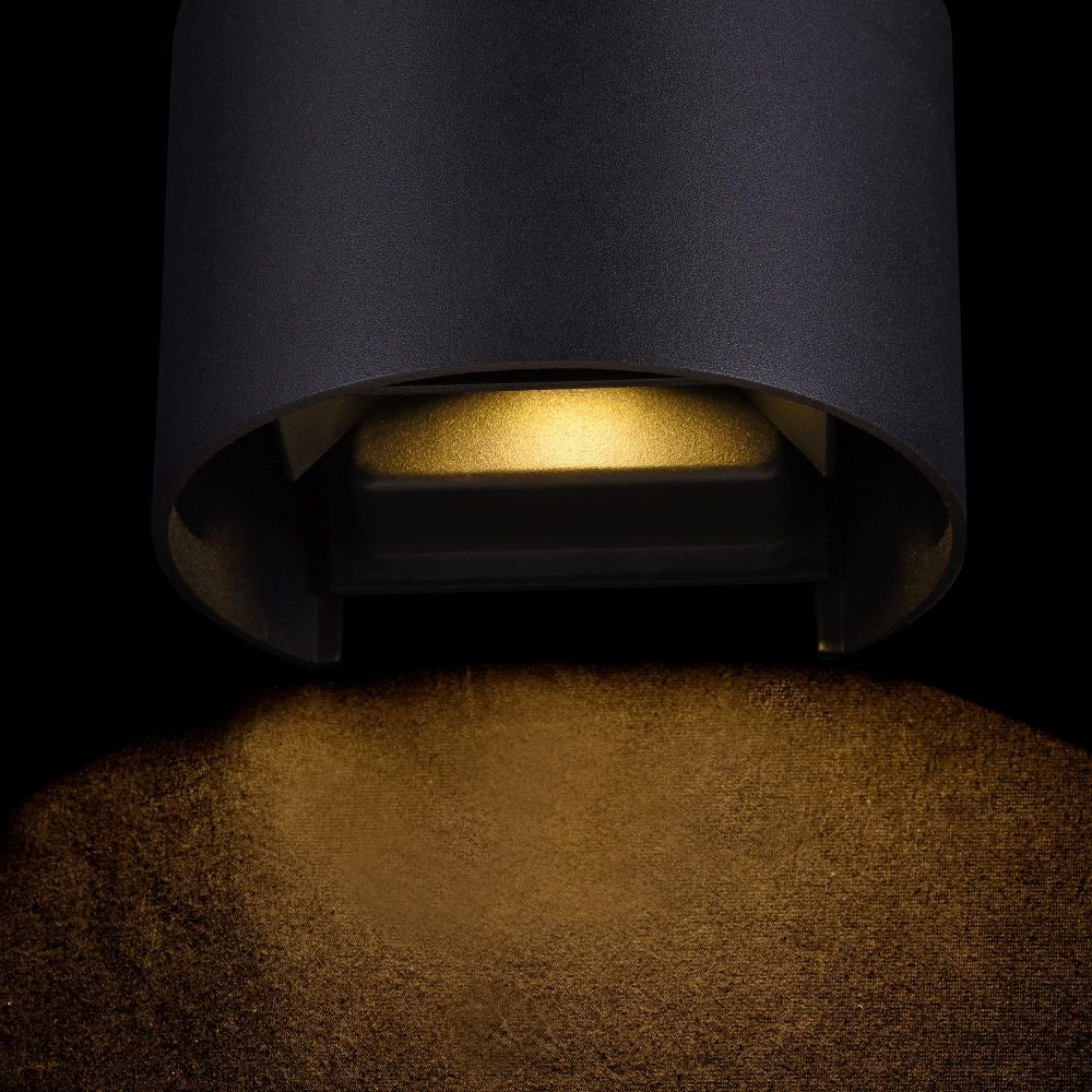 Aplica de perete pentru exterior din Metal Negru cu LED  L12x10xH10cm Fulton