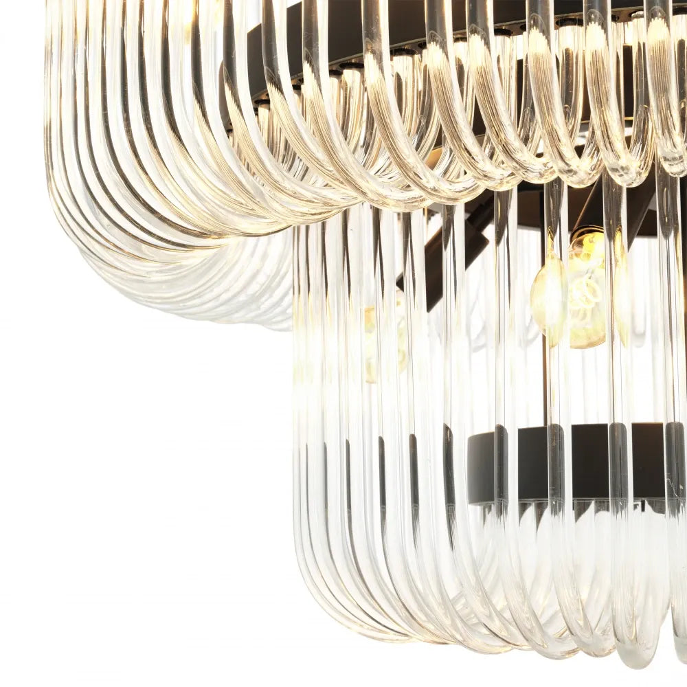 Candelabru din Metal Bronz si Sticla Transparent H70xD80cm Sutton House Eichholtz