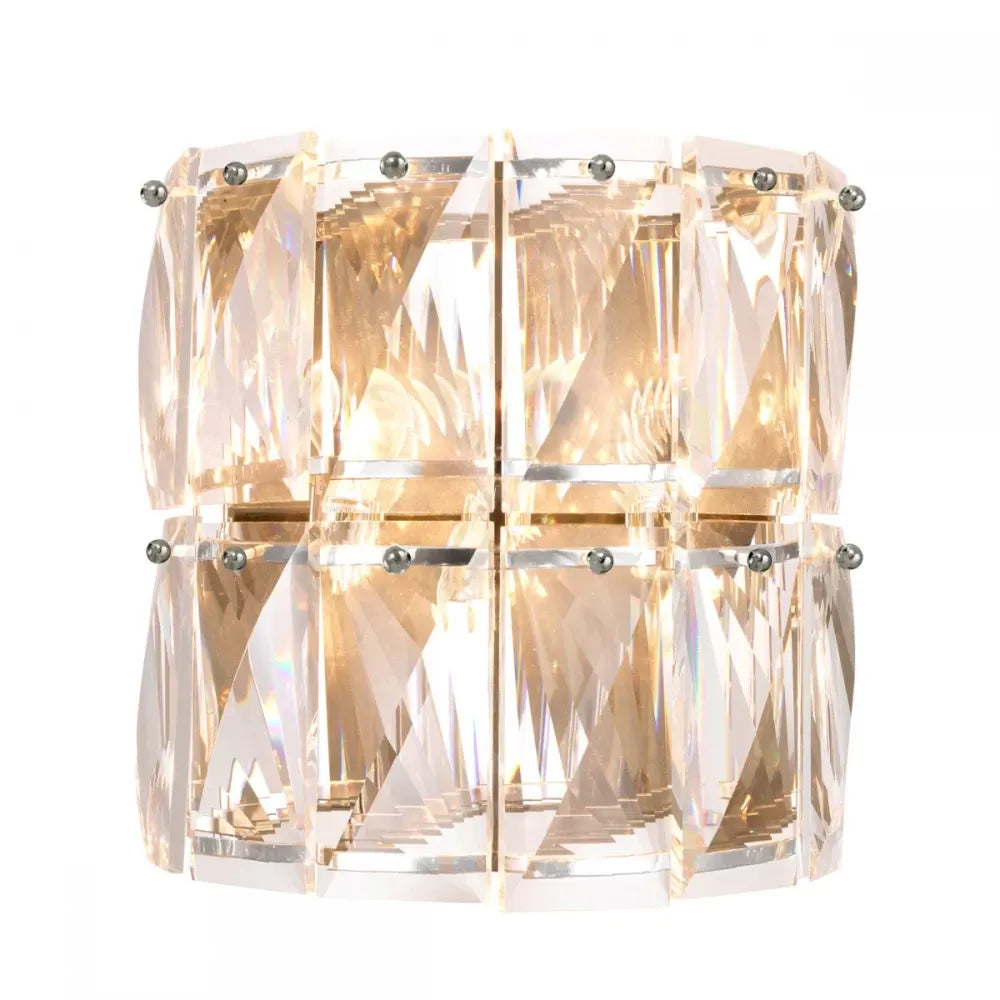 Aplica de perete din Metal Argintiu si Cristal Transparent H31xL31cm Amazone Eichholtz