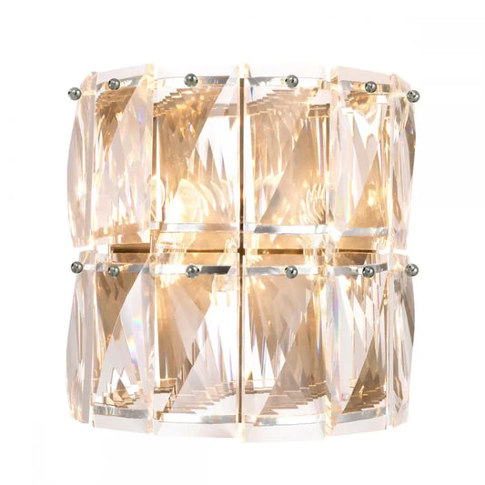 Aplica de perete din Metal Argintiu si Cristal Transparent H31xL31cm Amazone Eichholtz