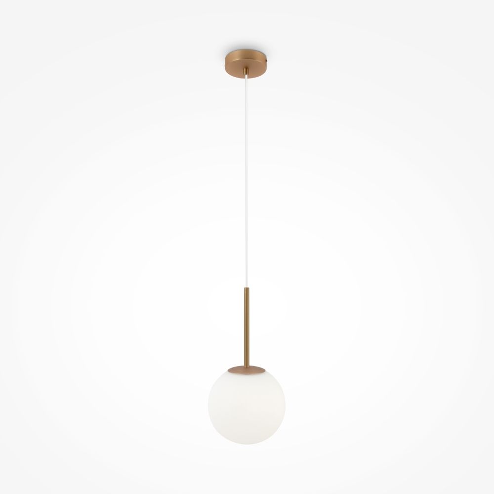 Pendul din Metal si Sticla Auriu/Alb D18xH180cm Basic form
