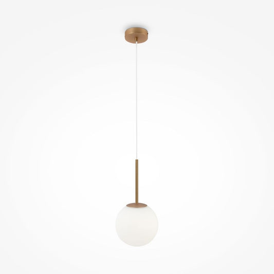 Pendul din Metal si Sticla Auriu/Alb D18xH180cm Basic form