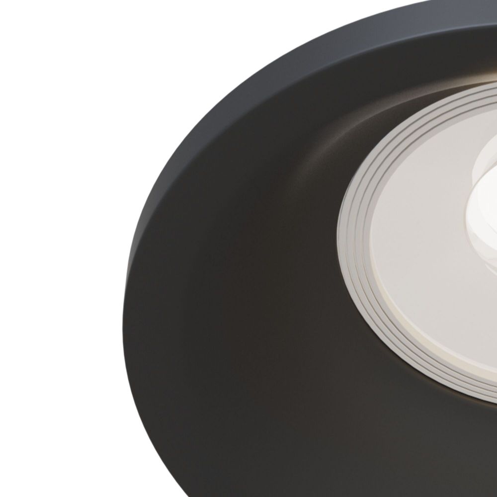 Spot incastra din Aluminiu Negru D9xH7cm Slim