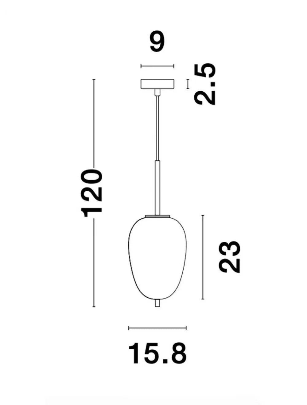 Pendul structura din Metal Auriu si abajur din Sticla Alb H120xL15.8cm IP20 LATO