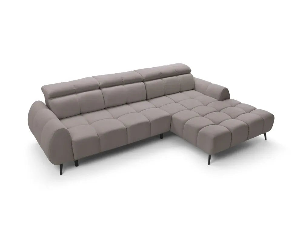 Coltar extensibil electric tapitat cu Catifea Bej Piano