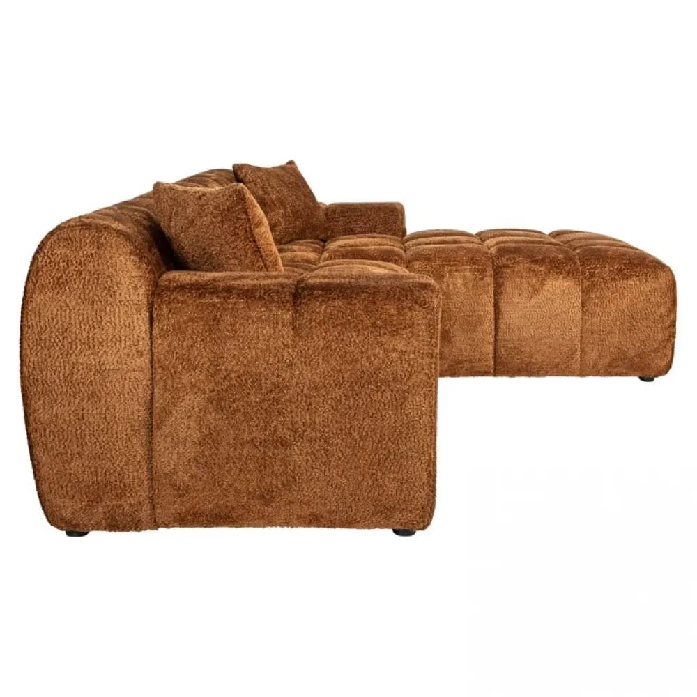 Coltar fix cu orientare dreapta tapitat cu Stofa Be lovely Maro L325cm Cube Richmond Interiors