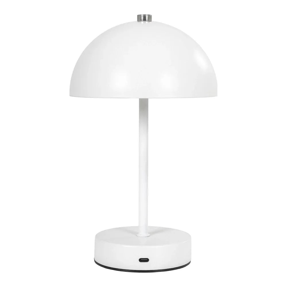 Veioza reincarcabila din Metal Alb H25xD15cm Holt