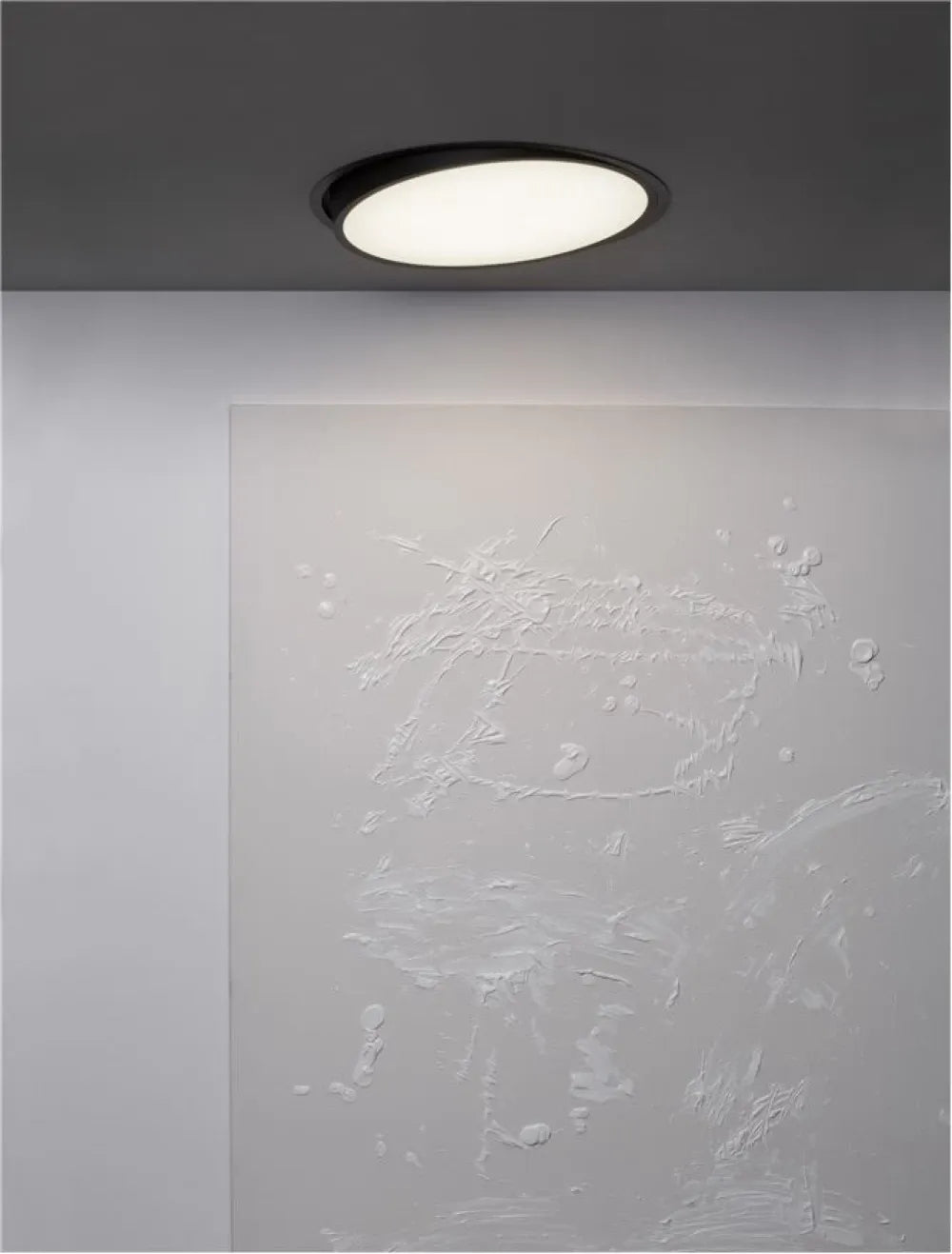 Plafoniera incastrata din Aluminiu Negru H12.5xL40cm IP20 24W 2341lm 3000k PERFECT