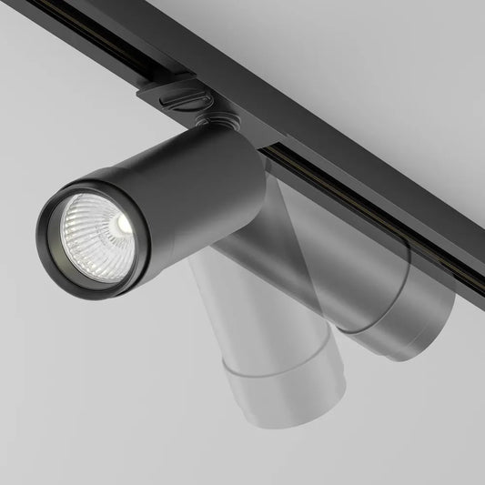 Spot dimabil pentru sina Unity din Aluminiu Negru H16xD5.5cm IP 20 12W 900lm 4000k Focus Zoom