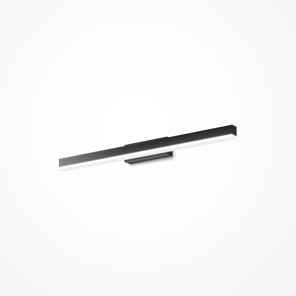 Aplica de perete Metal si Plastic Negru/Transparent L6xH5cm Fichte
