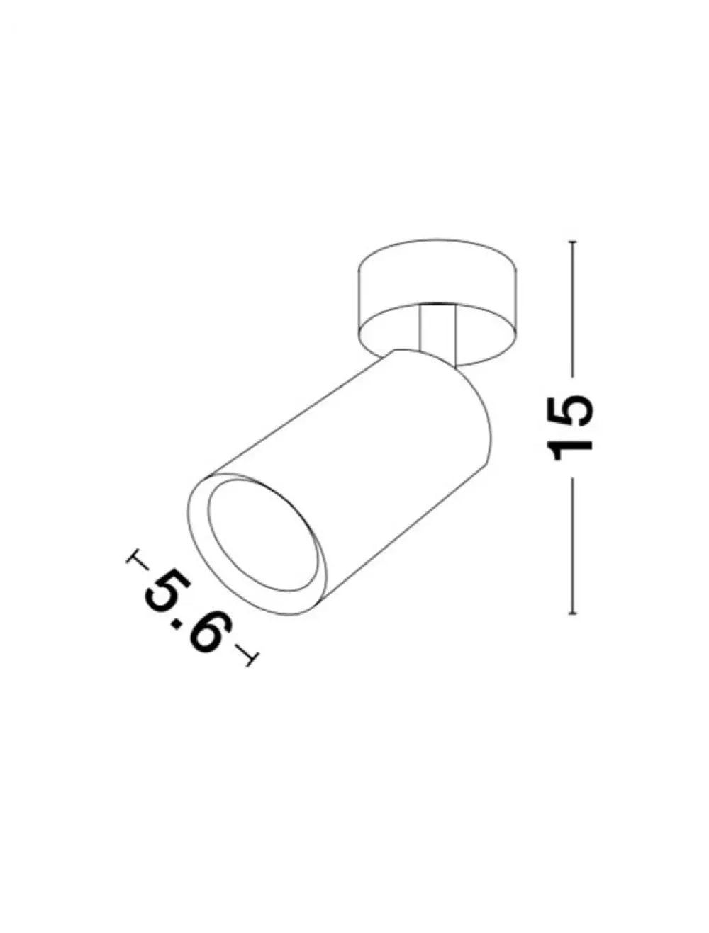Aplica de perete din Aluminiu Alb H15xL5.6cm IP20 WAN