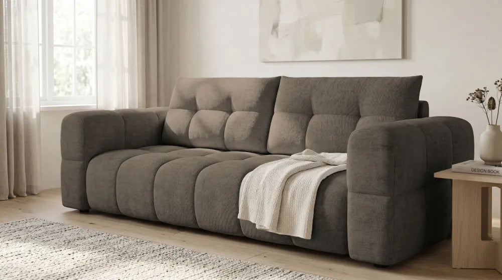 Canapea tapitata cu material pet friendly Alias maro L241x104cm