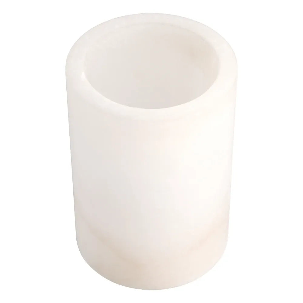 Suport lumanare din Alabastru Alb D14cm Mercer S Eichholtz