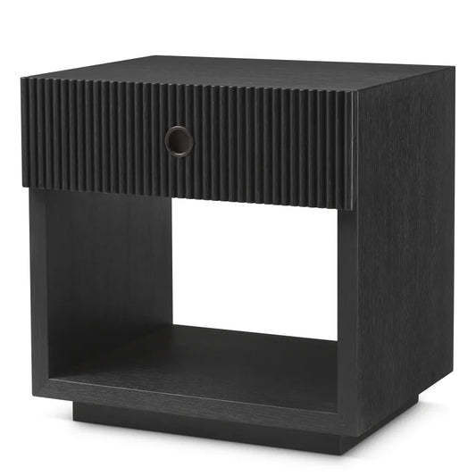 Noptiera din Furnir de stejar Gri carbune L60xH61cm Dimitrios Eichholtz