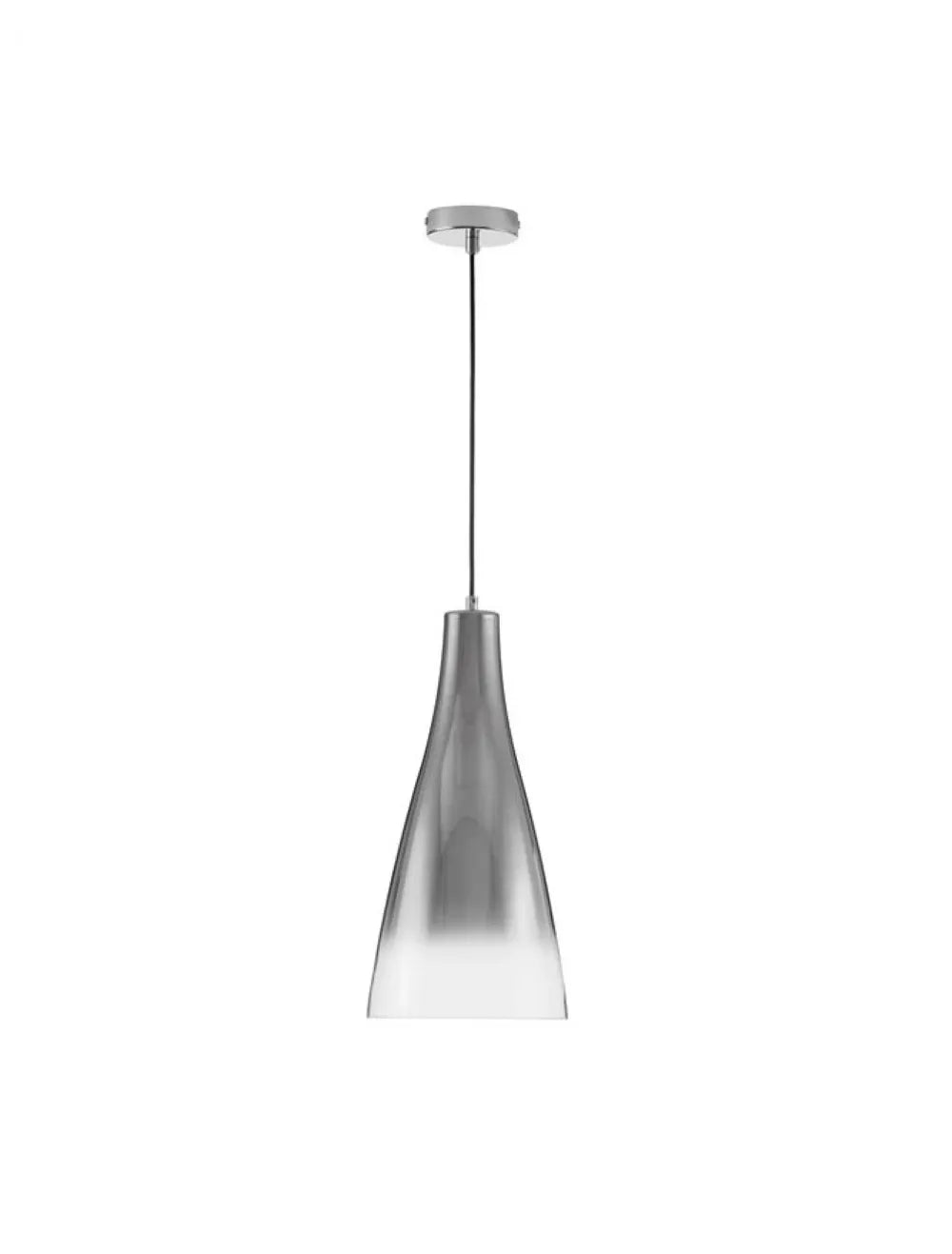 Pendul structura din Aluminiu Argintiu si abajur din Sticla Gri H120xL23cm IP20 LIVTAR
