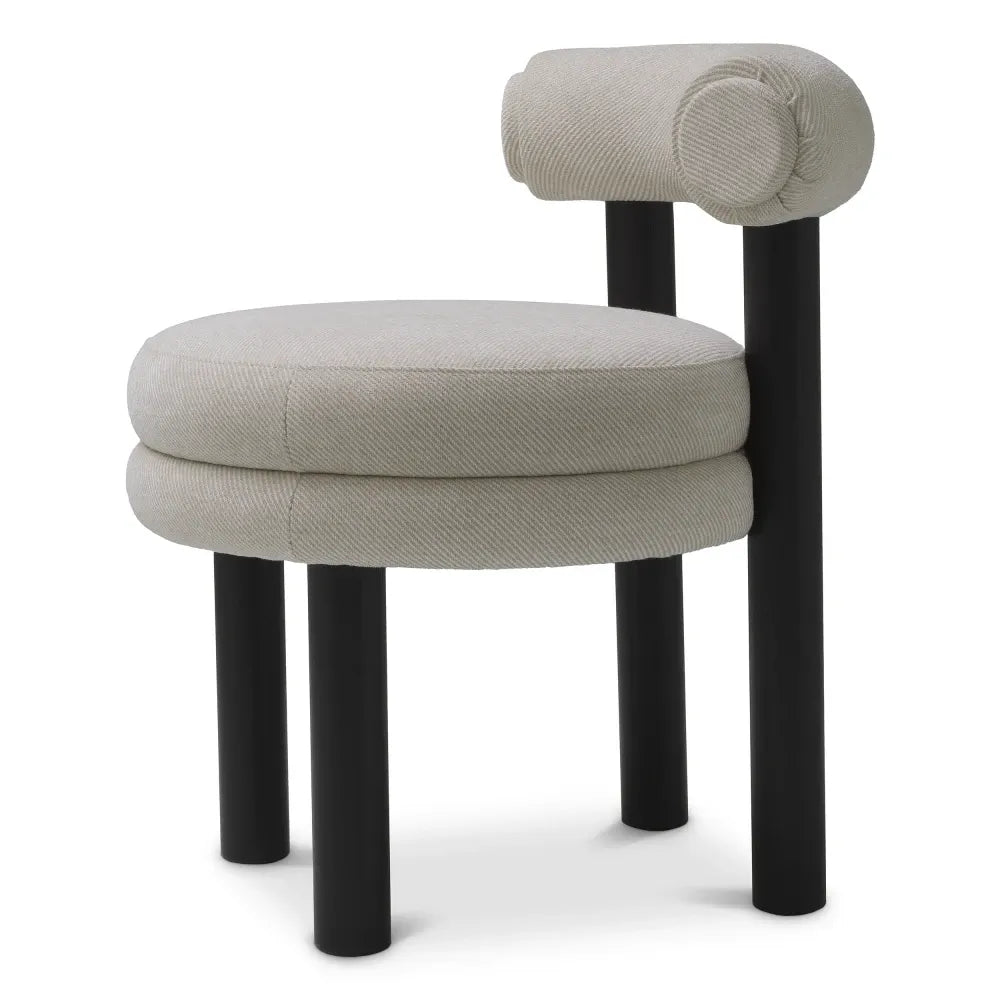Scaun tapitat cu Stofa Bej L64xA59xH74cm Zoey Eichholtz