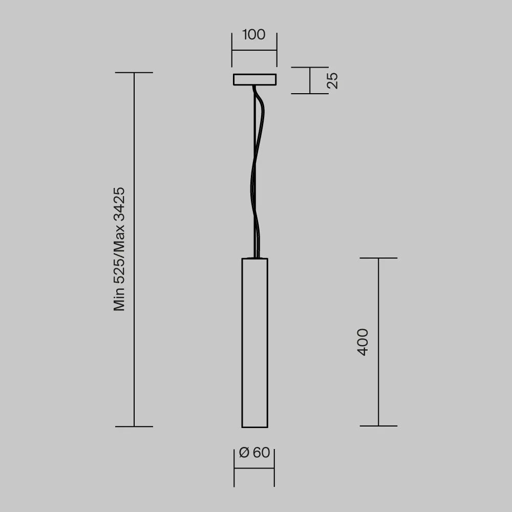 Pendul din Piatra Alb H342.5xD6cm Basic Texture