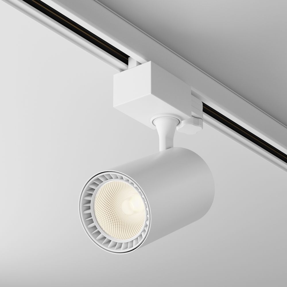 Spot pentru sina trifazata Trinity din Aluminiu Alb 10W 750lm 3000k L12xH18cm Vuoro
