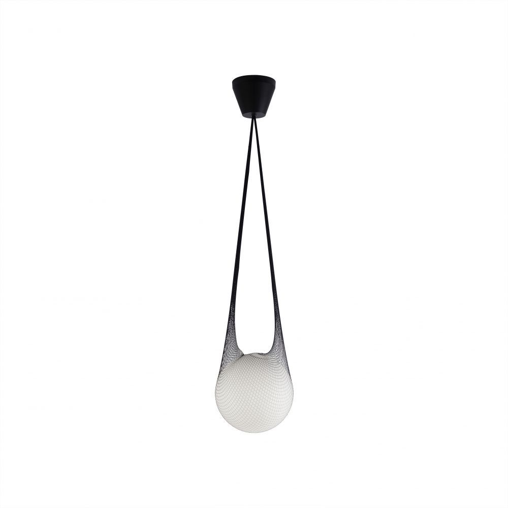 Pendul cu inaltime reglabila din Opal Alb D30xH140cm Globe