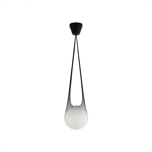 Pendul cu inaltime reglabila din Opal Alb D30xH140cm Globe