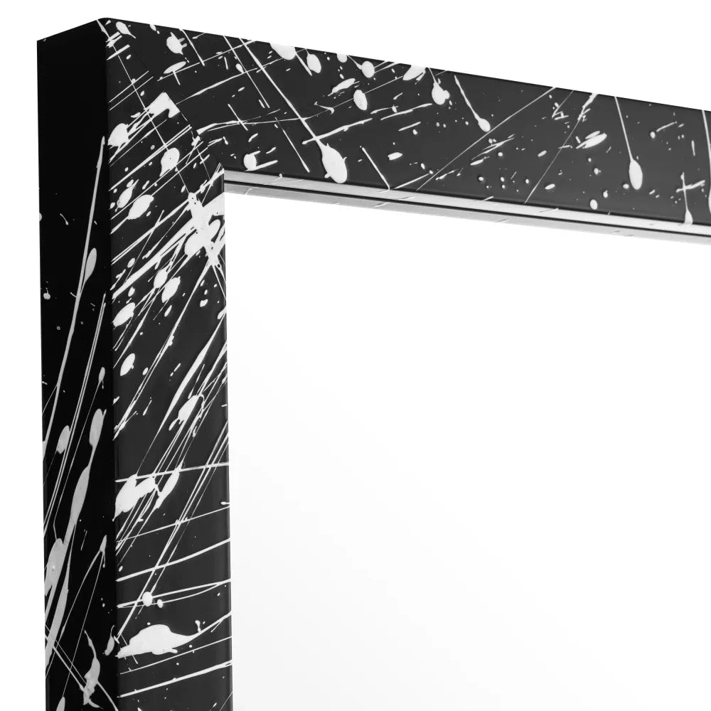 Oglinda cu rama din Lemn Negru/Alb L97.5xH97.5cm Reflection of Eccentricity Eichholtz