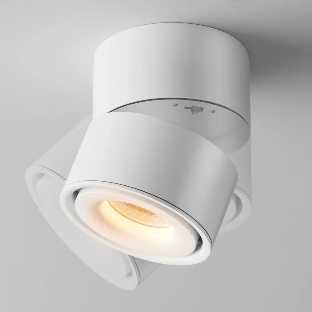 Spot aplicat din Aluminiu Alb H10.5xD10cm Yin