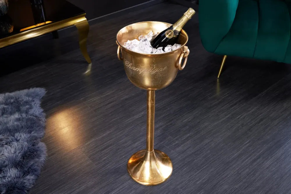 Frapiera inalta din Metal Auriu H80xD29cm Champagne