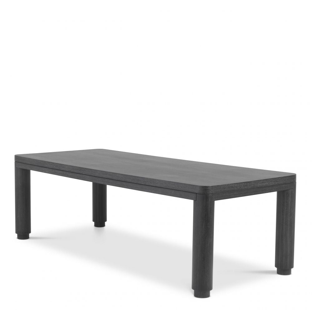 Masa Dreptunghiulara Atelier Eichholtz din Furnir de stejar Negru de 6-8 persoane L240xH76cm