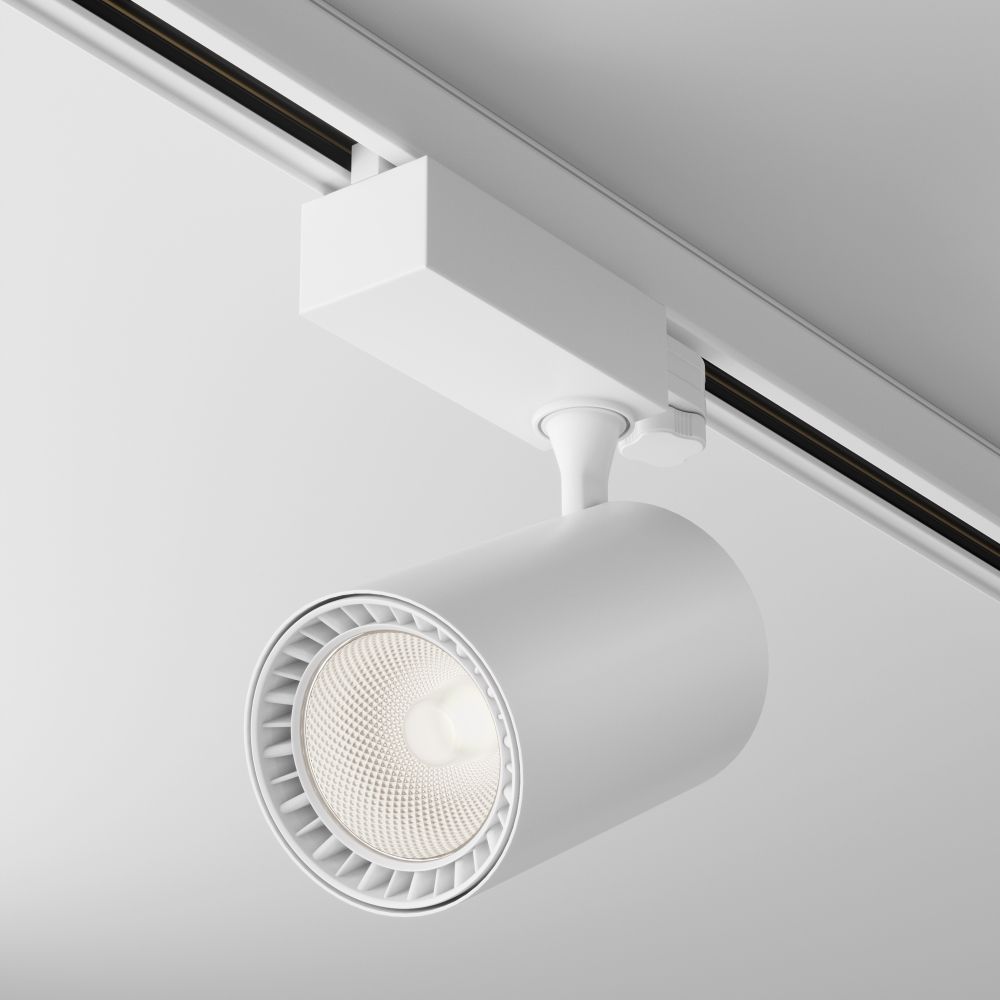 Spot pentru sina trifazata Trinity din Aluminiu Alb 20W 1600lm 4000k L14xH20cm Vuoro