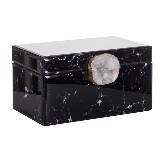 Cutie bijuterii din Sticla Negru L31xH18cm Maeve Richmond Interiors