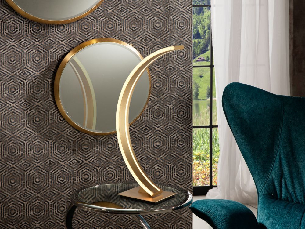 Veioza din Metal Auriu L25xH49cm Arcus