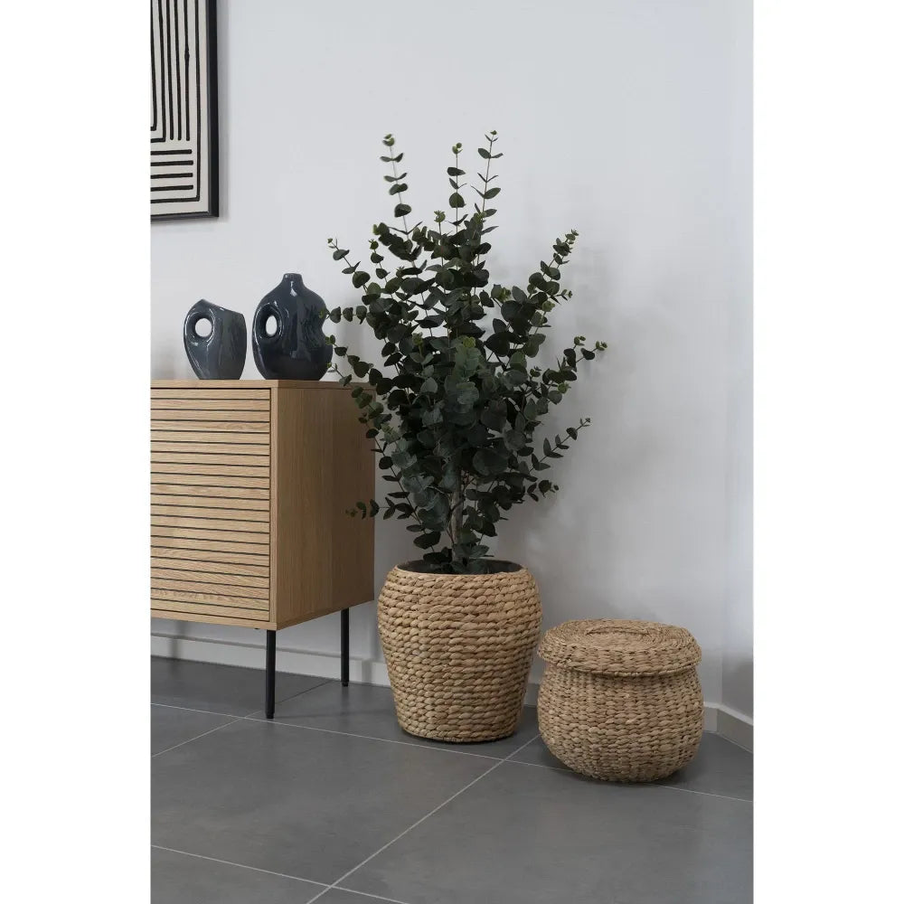 Cos de depozitare impletit natural Maro/Transparent H34,5xL34,5cm Denia