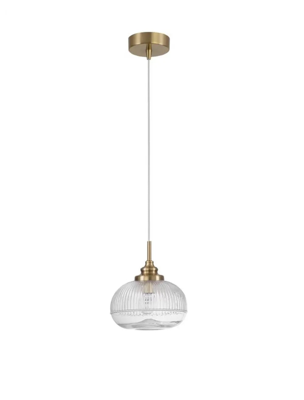 Pendul structura din Metal Auriu si abajur din Sticla Transparent H120xL18cm IP20 MOND