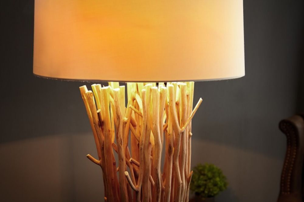 Lampa de podea din Lemn masiv Maro D55xH175cm Driftwood Euphoria