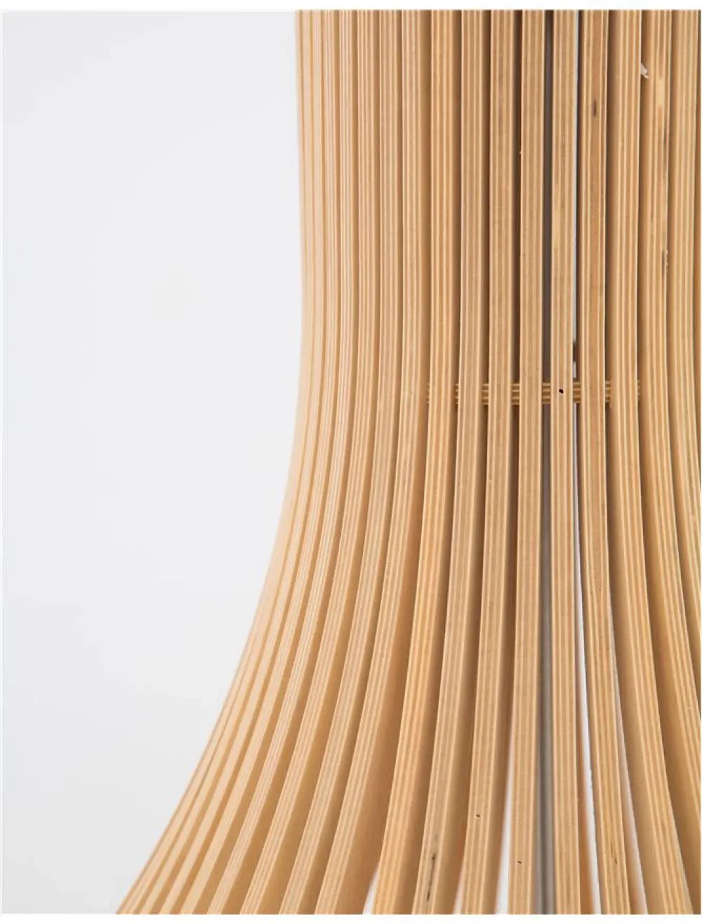 Pendul structura din Metal Negru si abajur din Lemn Bej H245xL38cm IP20 SOHO