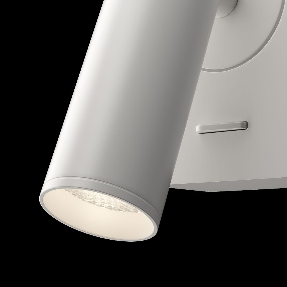 Aplica de perete reglabila din Metal Alb cu LED  L7x7xH9cm Mirax