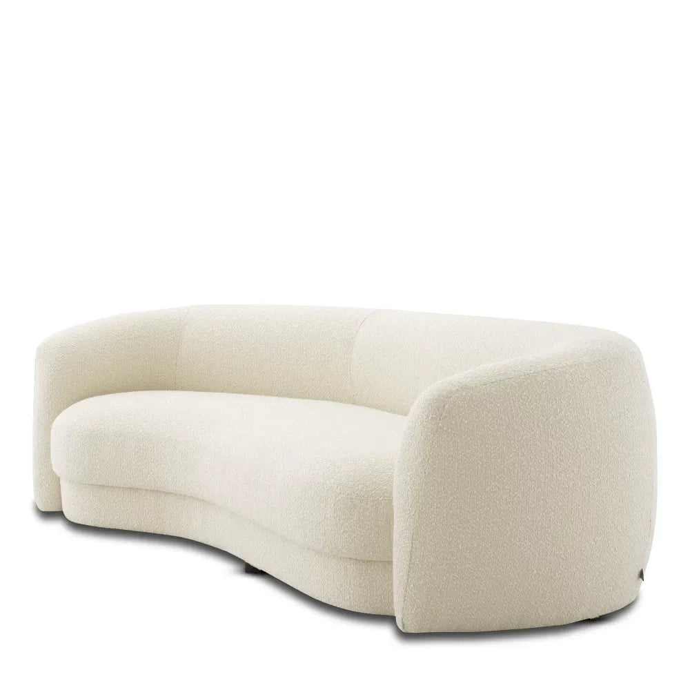 Canapea fixa tapitata cu Stofa Boucle Crem L232cm Blaine Eichholtz
