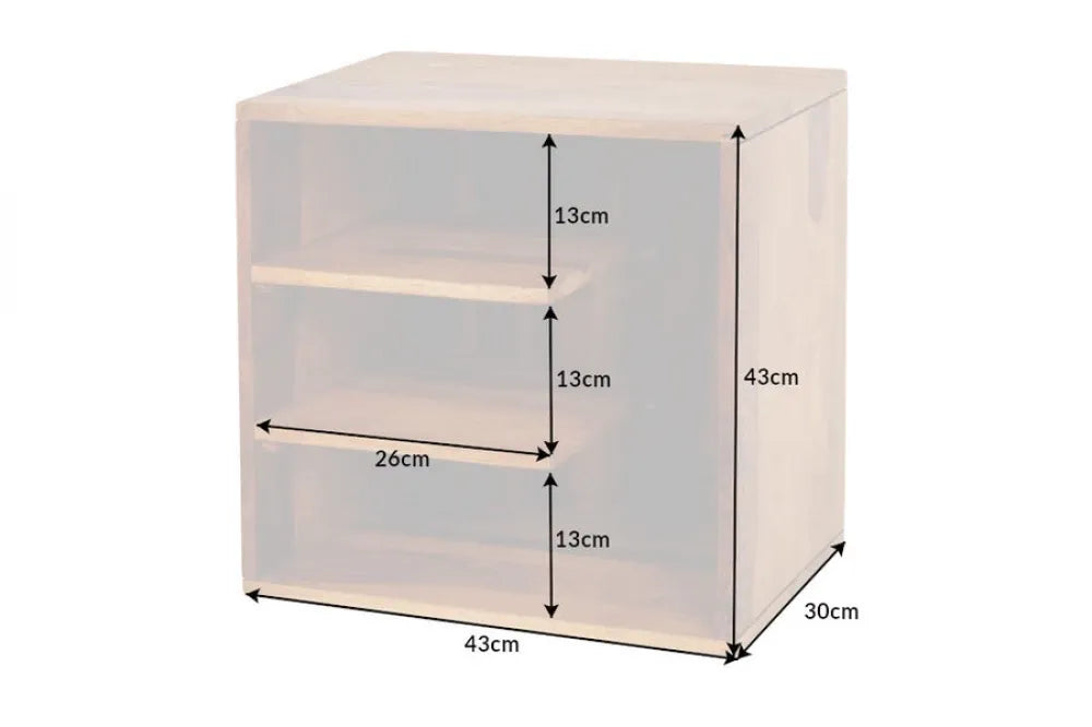 Masuta laterala din Lemn de sheesham Maro L43xH43cm Cubus