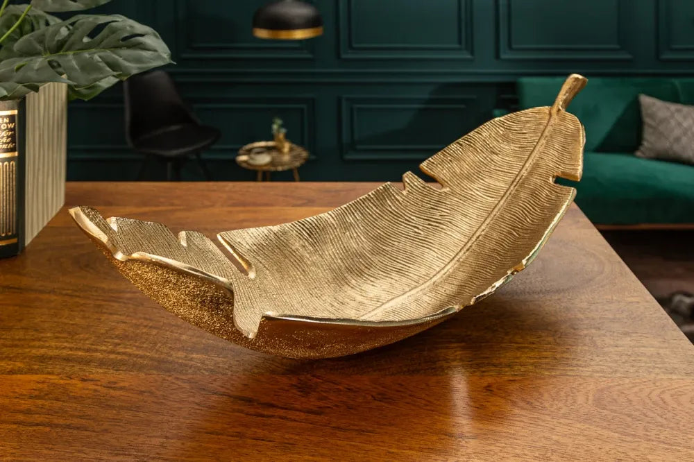 Bol decorativ din Metal Auriu H20xL62cm Silver Leaf