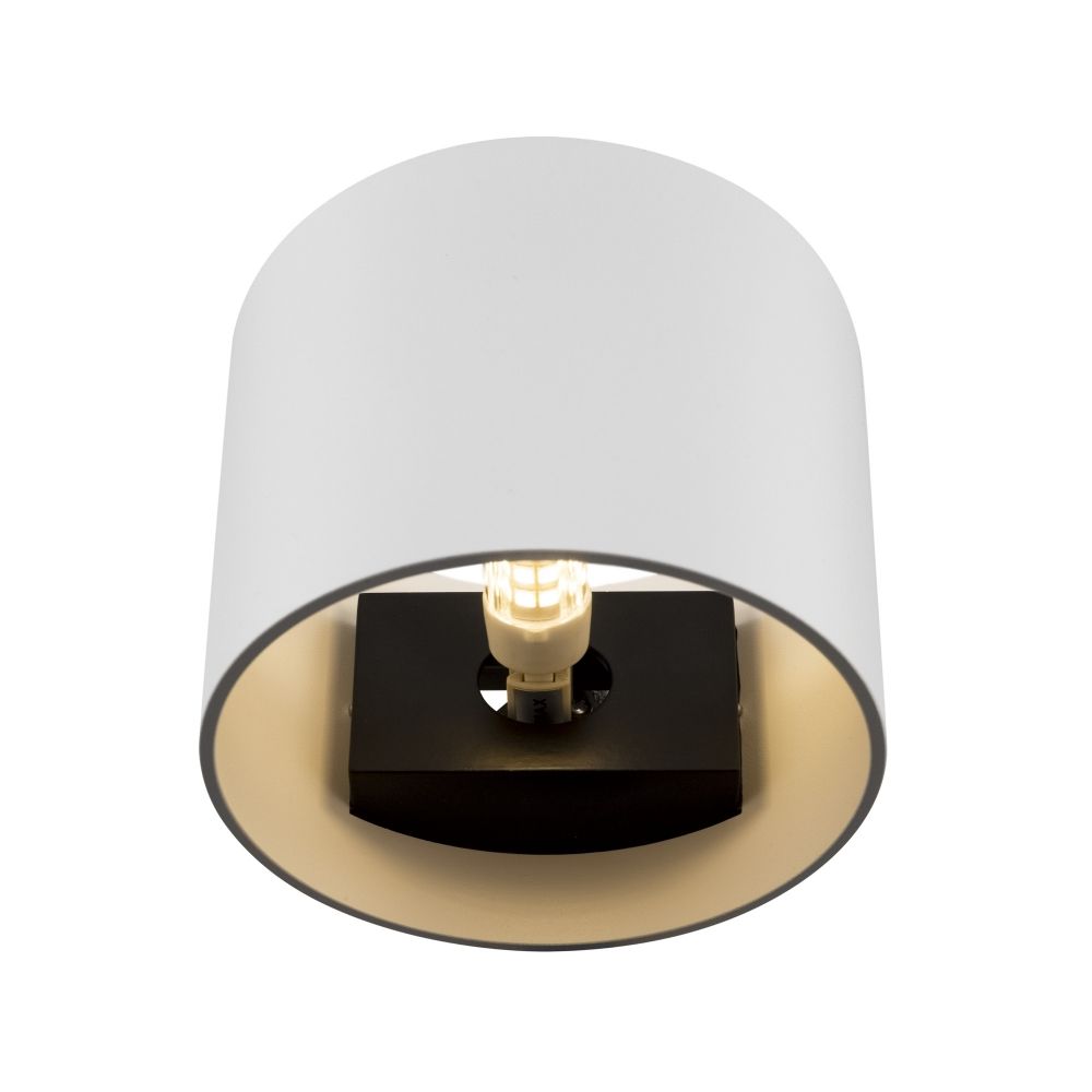 Aplica de perete din Metal Alb D10xH8cm Rond