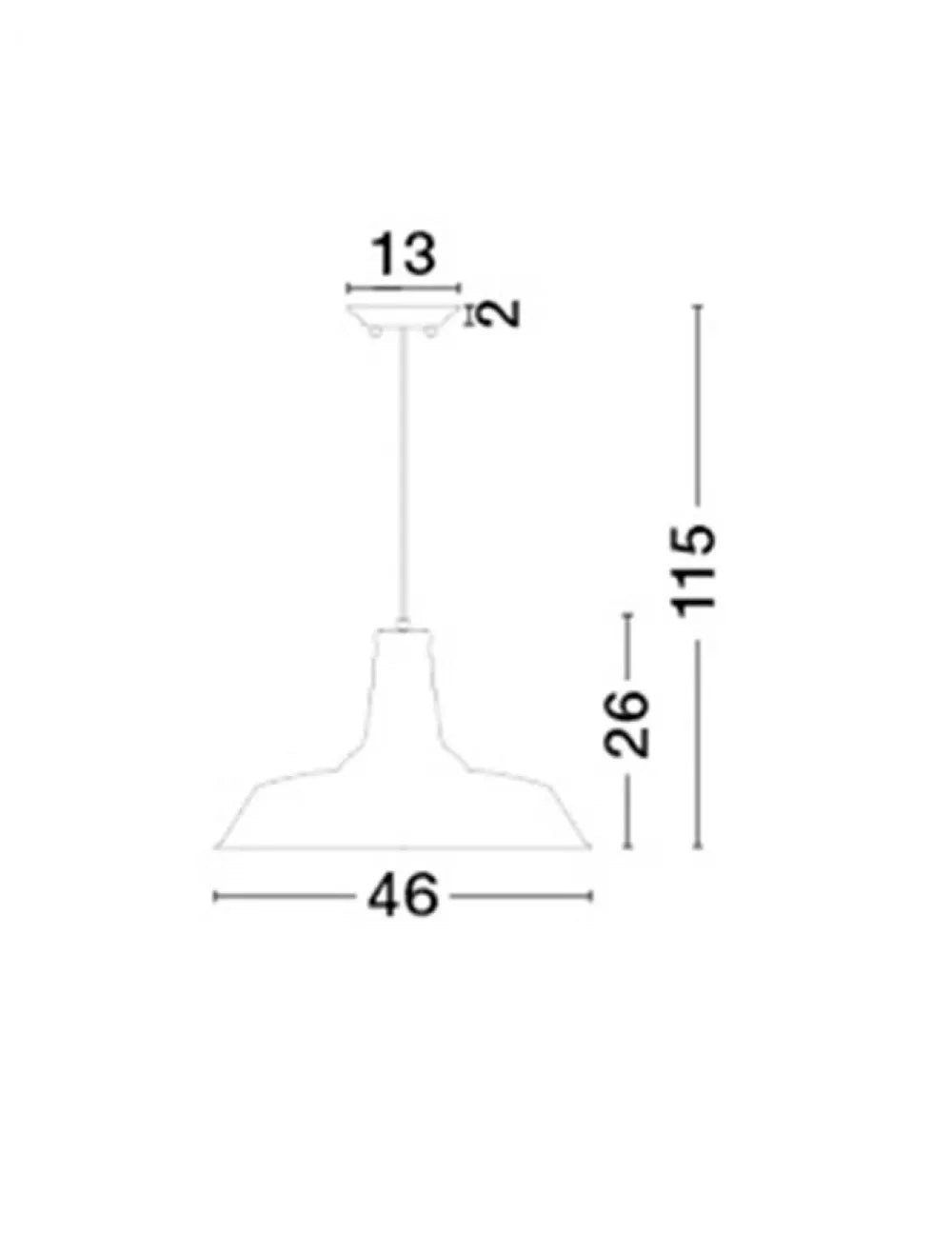 Pendul structura din Metal Negru si abajur din Metal Negru H115xL46cm IP20 OSTERIA