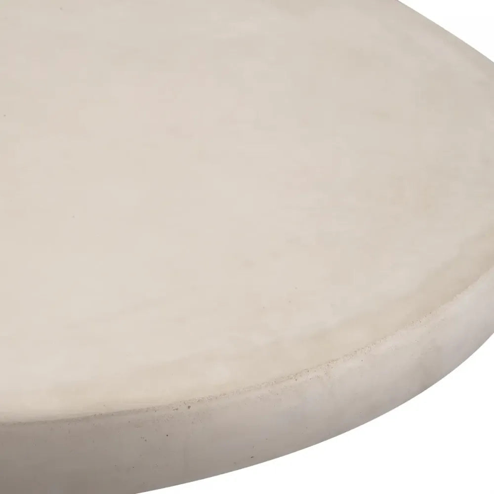 Masuta de cafea pentru exterior din Beton armat cu fibra de sticla Crem H32xD100cm Cleon Eichholtz