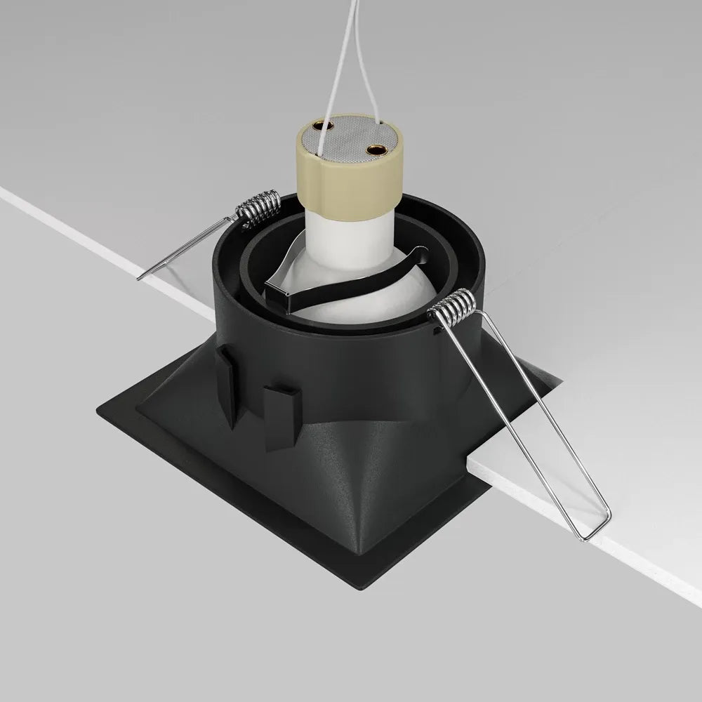Spot incastrat din Aluminiu Negru H4.5xL9cm IP 20 GU10 50W Dot