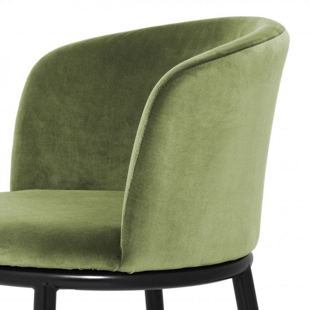 Set 2 scaune cu brate din Catifea si Metal Verde/Negru H74xL57xA47cm Eichholtz Filmore