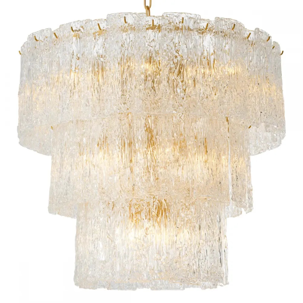 Candelabru din Metal Alama si Sticla Transparent H72xD81cm Almeria Eichholtz