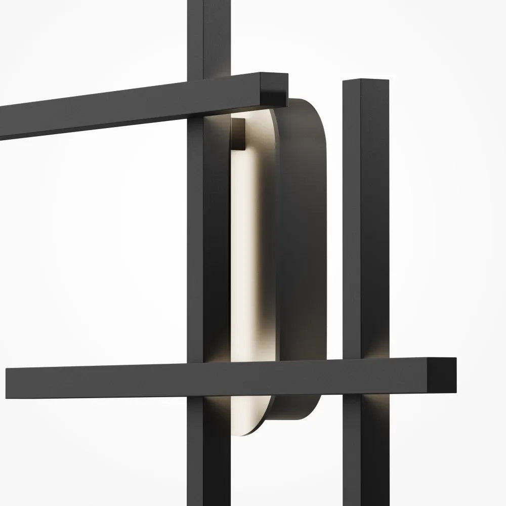 Aplica perete din Aluminiu Negru H78xL9.5cm Halo