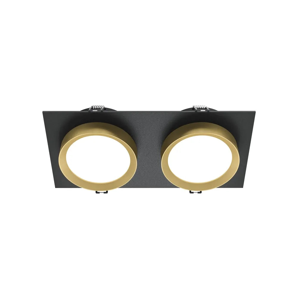 Spot incastrat din Aluminiu/plastic Negru/Auriu H4.5xL22cm 12W Hoop