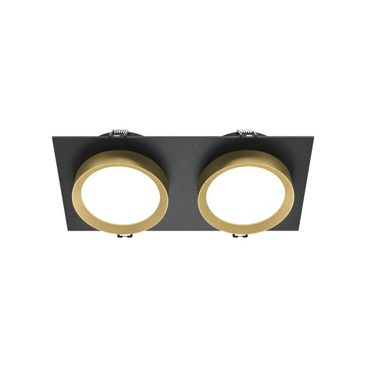 Spot incastrat din Aluminiu/plastic Negru/Auriu H4.5xL22cm 12W Hoop