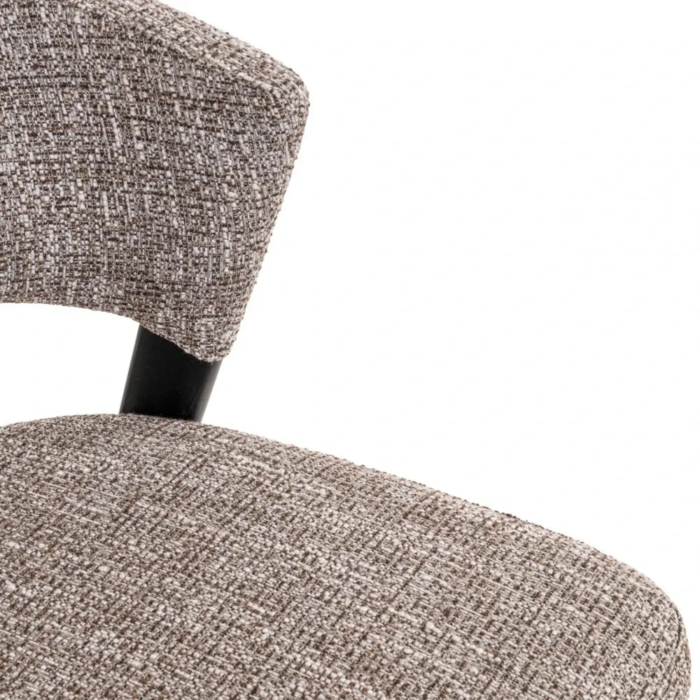 Scaun din Stofa Maro si Metal Negru L51xH77.5cm Zeno Richmond interiors